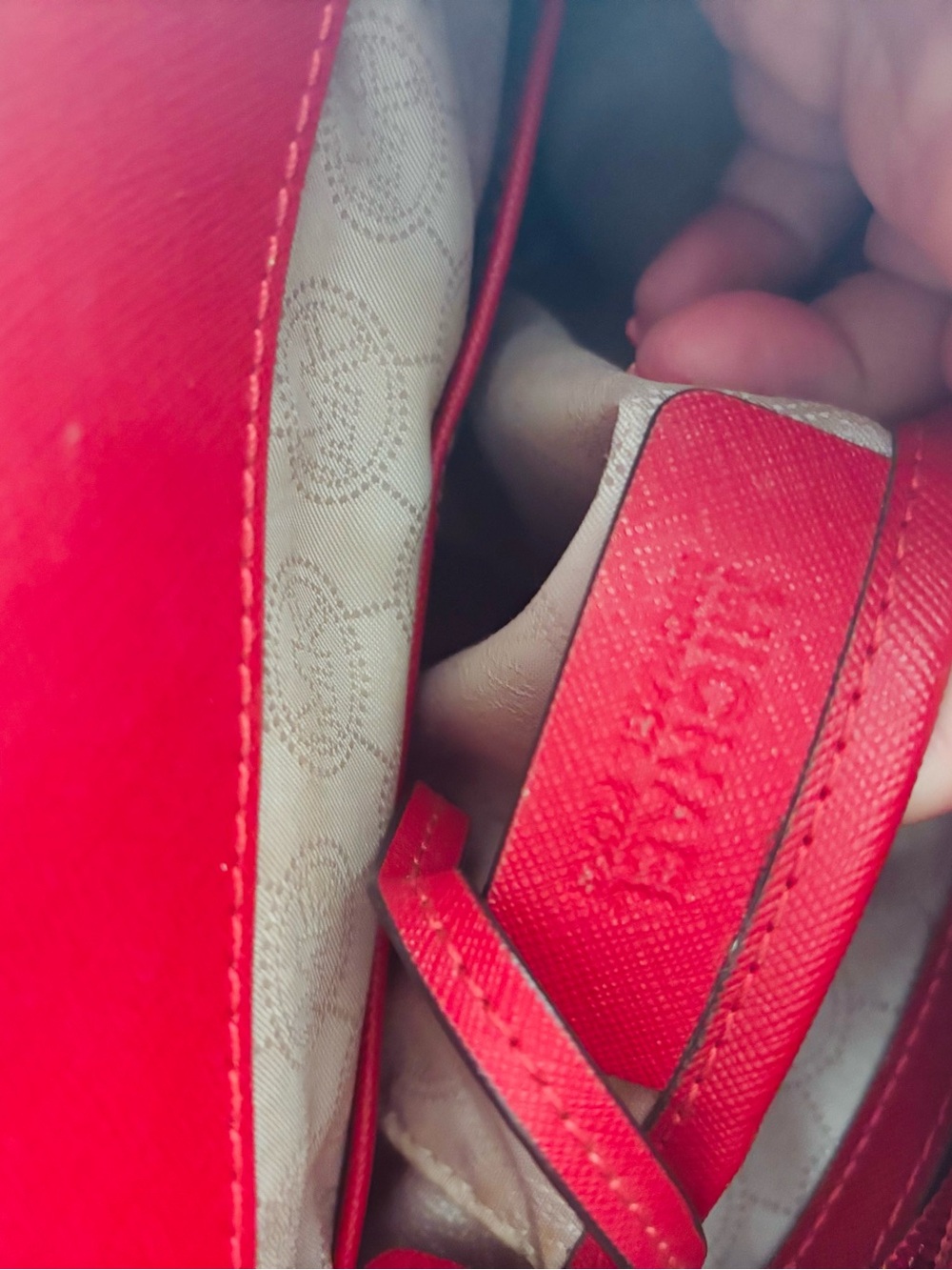 Michael Kors Red Tote with Gold Hardware - Picture 6 of 13